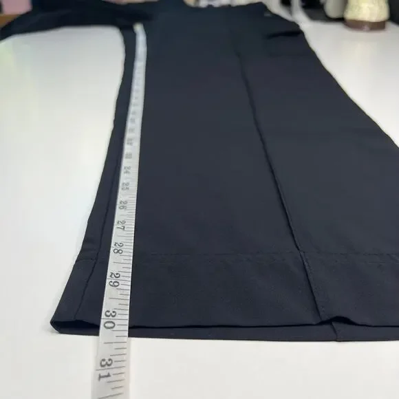 Athleta Women's Cargo Pull-on Black Athletic Pants Straight Let Casual Size 16 - Picture 6 of 9